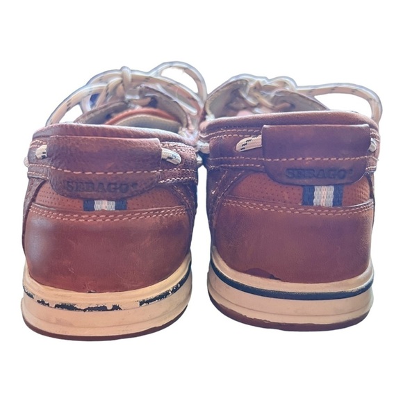 Sebago Leather Boat Triton Three-Eye Brown - Dark Brown Shoes 7000GF0-983 - Picture 9 of 16